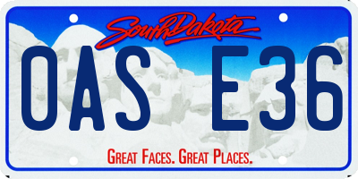 SD license plate 0ASE36