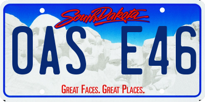 SD license plate 0ASE46