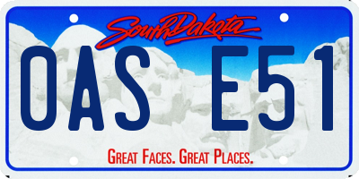 SD license plate 0ASE51