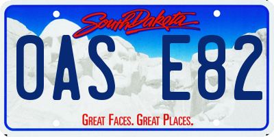 SD license plate 0ASE82