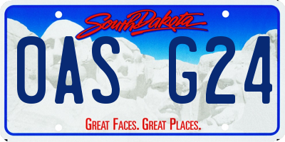 SD license plate 0ASG24