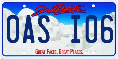SD license plate 0ASI06