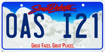 SD license plate 0ASI21