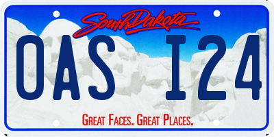 SD license plate 0ASI24