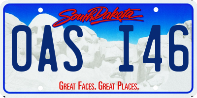 SD license plate 0ASI46