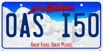 SD license plate 0ASI50