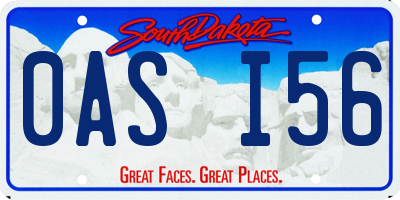 SD license plate 0ASI56