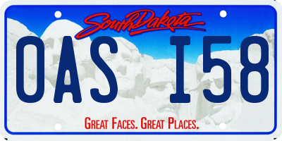 SD license plate 0ASI58