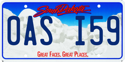 SD license plate 0ASI59