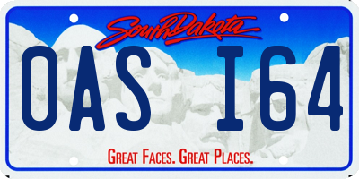 SD license plate 0ASI64