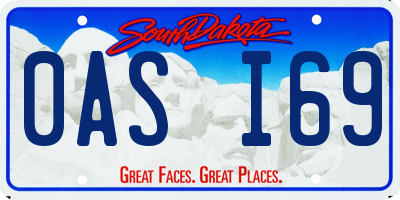 SD license plate 0ASI69