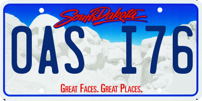 SD license plate 0ASI76