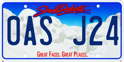 SD license plate 0ASJ24