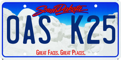 SD license plate 0ASK25
