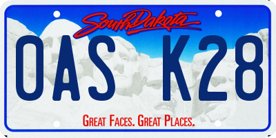 SD license plate 0ASK28