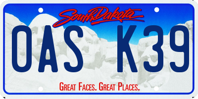 SD license plate 0ASK39