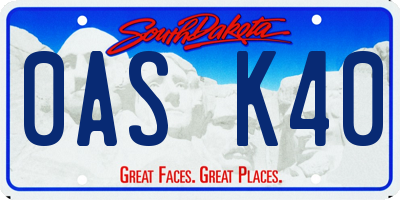 SD license plate 0ASK40