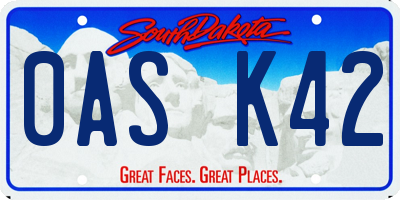 SD license plate 0ASK42
