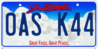 SD license plate 0ASK44