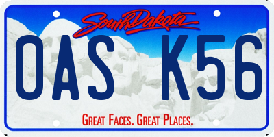 SD license plate 0ASK56