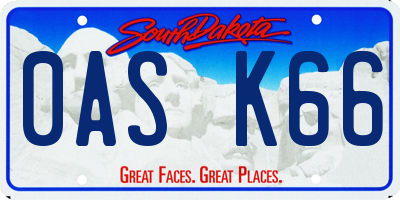 SD license plate 0ASK66