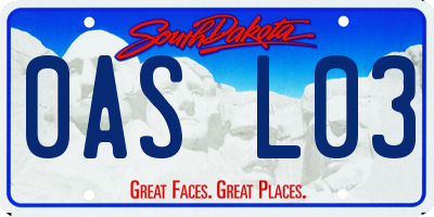 SD license plate 0ASL03
