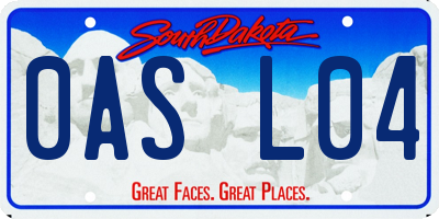 SD license plate 0ASL04