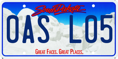 SD license plate 0ASL05