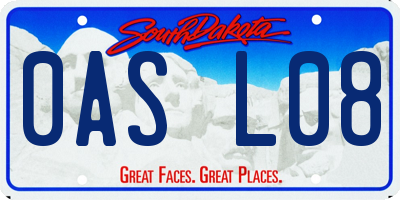 SD license plate 0ASL08