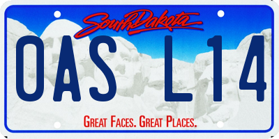 SD license plate 0ASL14