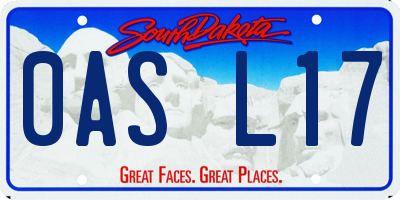 SD license plate 0ASL17