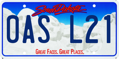SD license plate 0ASL21