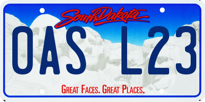 SD license plate 0ASL23