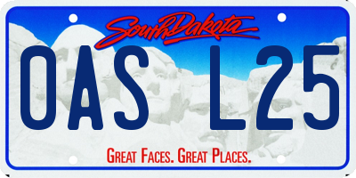 SD license plate 0ASL25