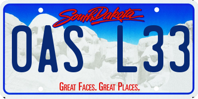 SD license plate 0ASL33