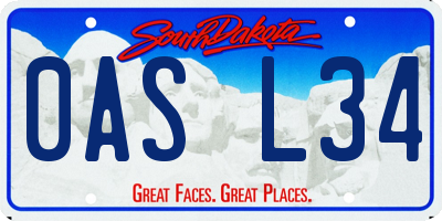 SD license plate 0ASL34