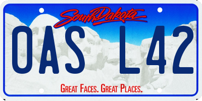 SD license plate 0ASL42