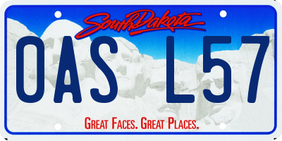 SD license plate 0ASL57