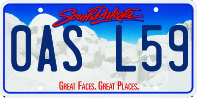 SD license plate 0ASL59