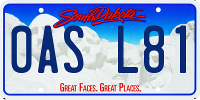 SD license plate 0ASL81