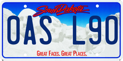 SD license plate 0ASL90