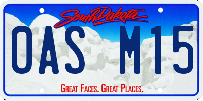 SD license plate 0ASM15
