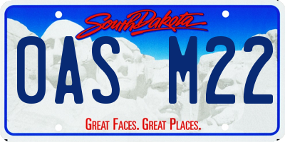 SD license plate 0ASM22