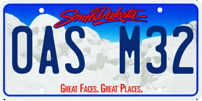 SD license plate 0ASM32