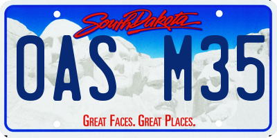 SD license plate 0ASM35