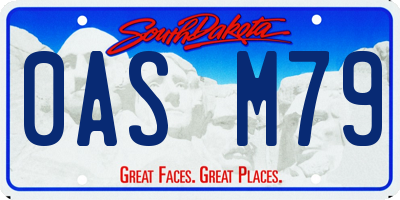 SD license plate 0ASM79