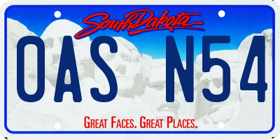 SD license plate 0ASN54