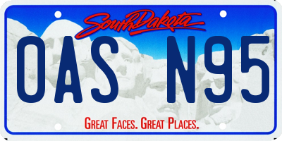 SD license plate 0ASN95
