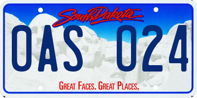 SD license plate 0ASO24
