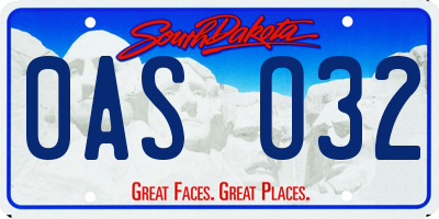 SD license plate 0ASO32